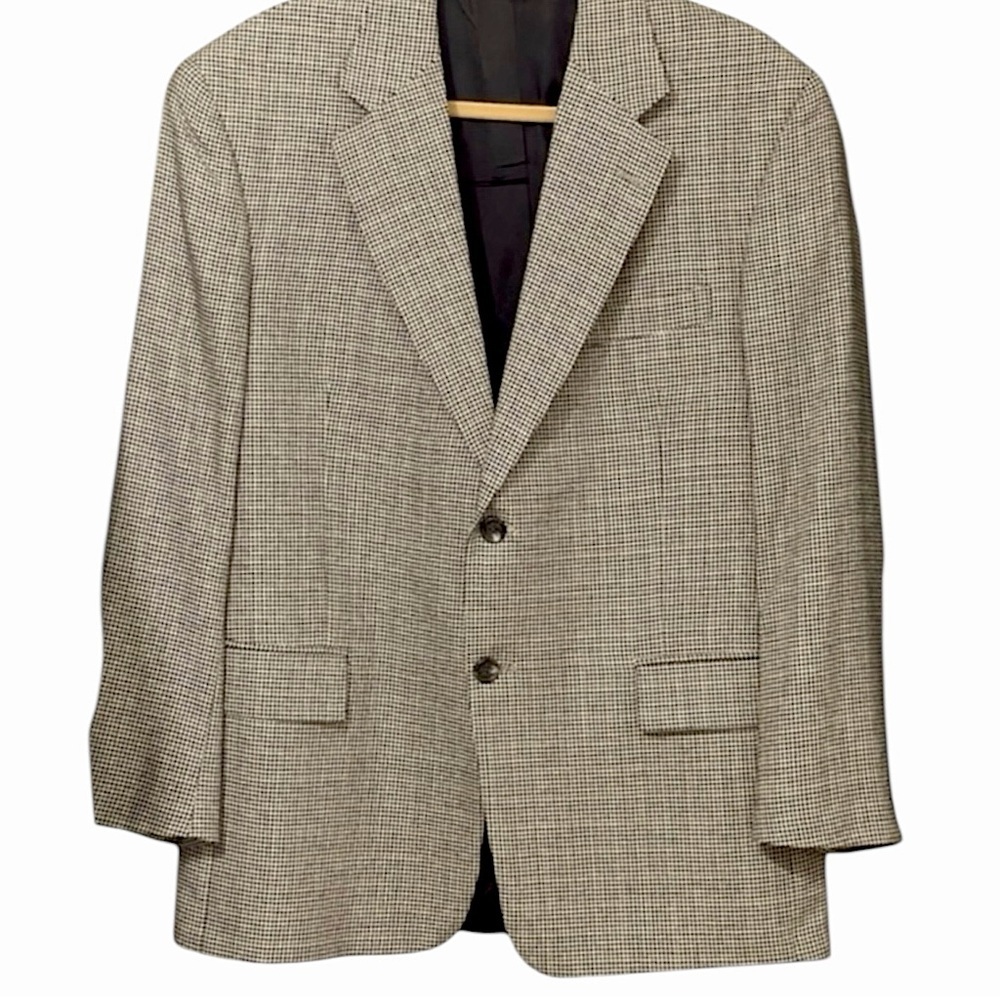 Evan-Picone Houndstooth Wool Blend Blazer SZ 41 R